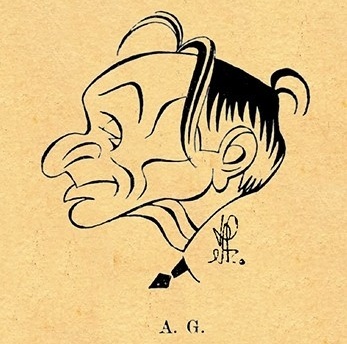 Agrippino Grieco na caricatura de Théo