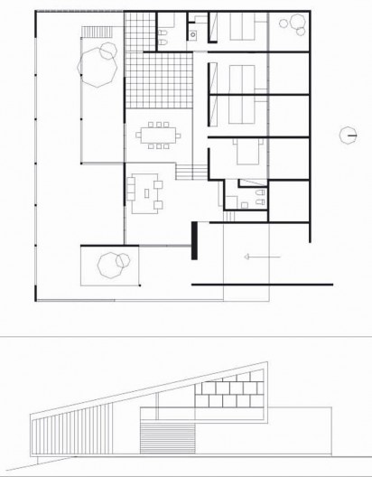 Planta baixa da Casa Torquato Castro, 1954-58. Heitor Maia Neto