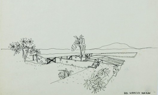 Casa Marcílio Schiavon, perspectiva, 1970 (não construída). Arquiteto Vilanova Artigas