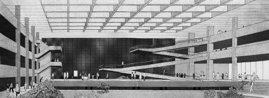 Paço Municipal de Florianópolis, 1977. Arquitetos Pedro Paulo de Melo Saraiva, Sérgio Ficher e Henrique Cambiaghi, paisagista Rosa Kliass