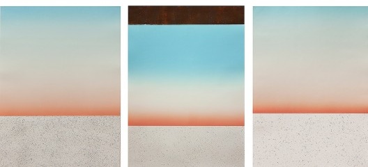 “Tríptico – study on seamless edges #1, #2, #3”, Glen Lasio, 60x40cm, monotipos, Milão, 2017