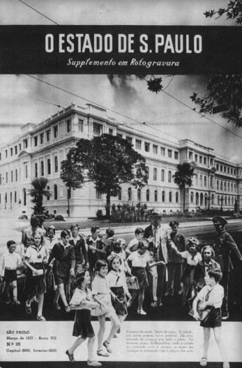 Matéria sobre a volta às aulas, Suplemento em Rotogravura, O Estado de S. Paulo, março de 1937