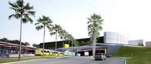 Modelagem 3D contratada do escritório Figura Computação Gráfica (dez 2010) versão concluída com previsão de shopping