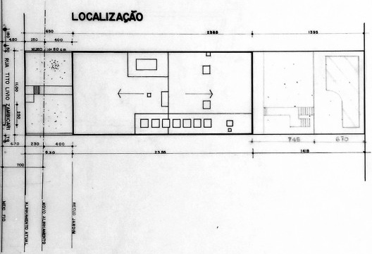 Residência Edenor Buchholz, planta de localização apresentada à PMPA, março 1977