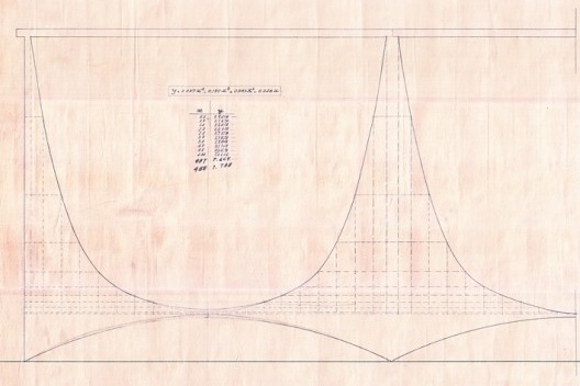 Palácio da Alvorada, colunas, definição da geometria da forma, 1957