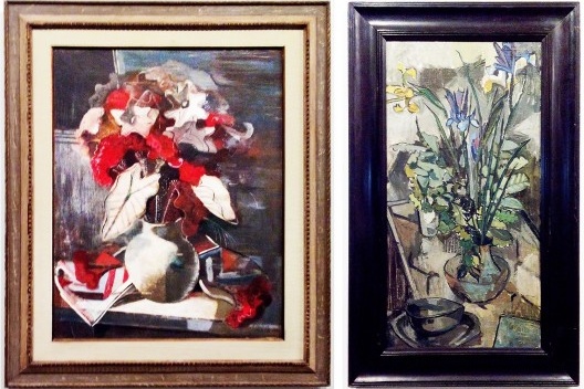Vaso com flores, óleo sobre tela, 1941 (ambos)