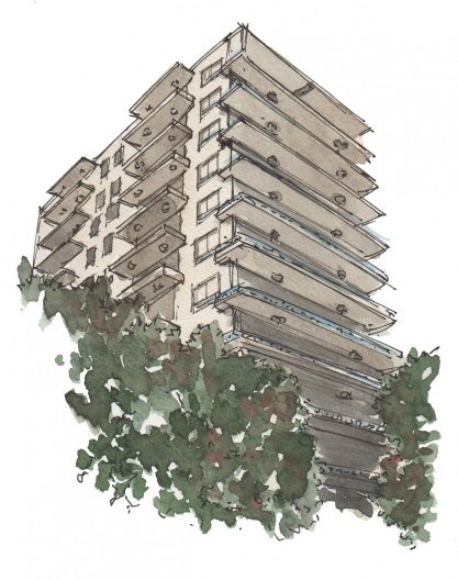 Edifício Cinderela, Rua Maranhão 163, esquina com a Rua Sabará