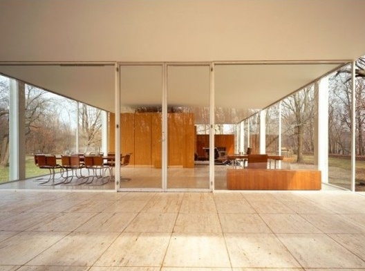 Casa Farnsworth, Plano, Illinois, 1945-1951, Estados Unidos, arquiteto Mies Van Der Rohe