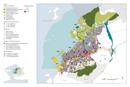 Espaços livres públicos e privados das sub bacias dos rios Imbualu e Salgueiro e subdivisão da orla em unidades de paisagem