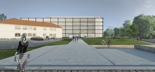 Vista do acesso norte ao complexo