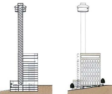 Anexo do Masp, corte e elevação