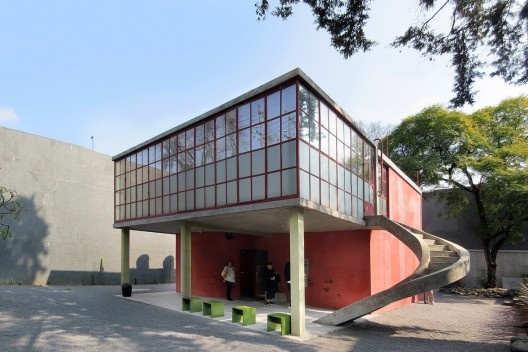 Casa-estúdio do arquiteto, Cidade do México, 1929. Arquiteto Juan O'Gorman