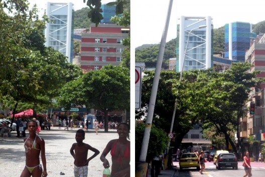 Vistas do elevador de pontos diversos do bairro de Ipanema
