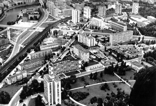 Vista aérea do Hansaviertel na década de 1960