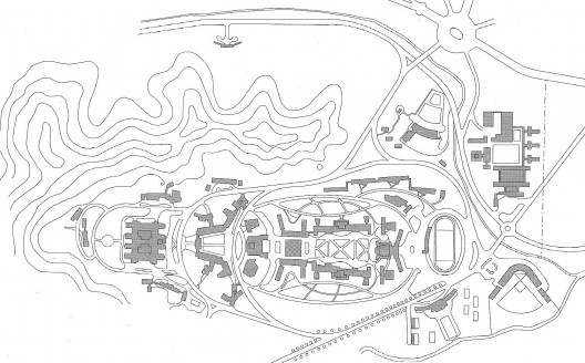 Plano para a Cidade Universitária de Caracas de 1944. Carlos Raúl Villanueva