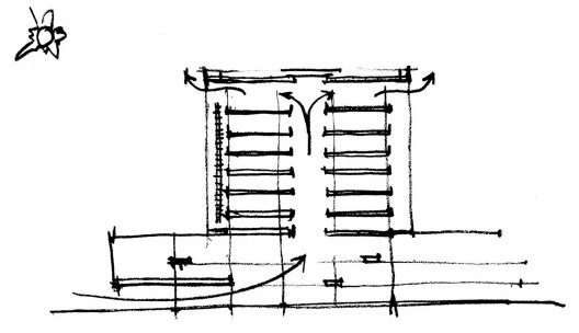 Campus UFABC, croquis de concepção do projeto, Santo André SP Brasil, 2006. Arquitetos Claudio Libeskind, Sandra Llovet, David Ruscalleda e Mario Lotfi / Libeskindllovet Arquitetos