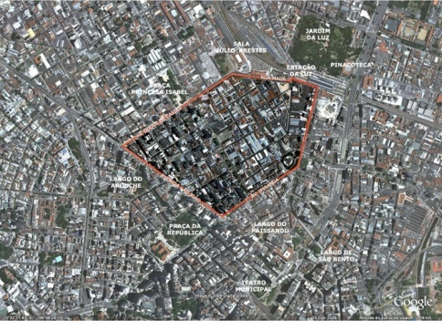 Perímetro Nova Luz e referências urbanas