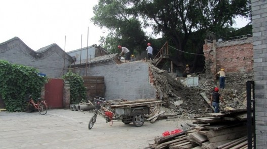 Casas de Xicheng sendo demolidas