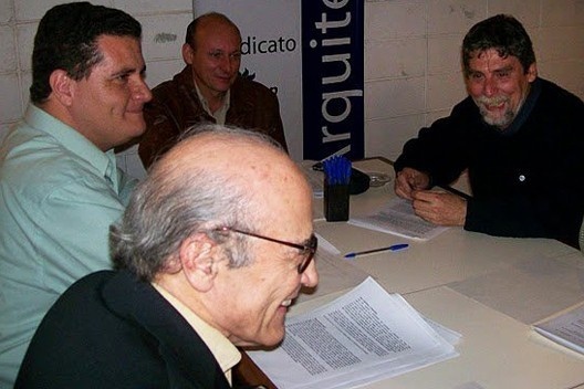 Primeira reunião sobre o CAU com Joaquim Guedes, presidente do IAB-SP, no Sasp