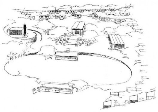 Vila Monlevade, vista geral do conjunto, arquiteto Lúcio Costa, 1934