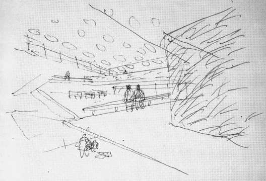 Croqui de Artigas do espaço Interno da FAUUSP