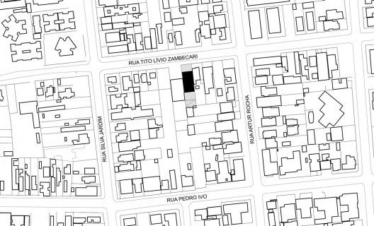 Residência Edenor Buchholz, planta de situação, Porto Alegre, 1980