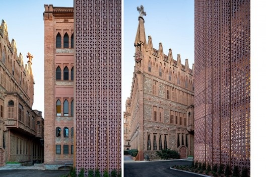 Escada de evacuação na área protegida Teresianas Ganduxer, Barcelona, Espanha, 2022. Arquitetos Felipe Pich-Aguilera, Teresa Batlle e Ute Müncheberg / Picharchitects / Pich-Aguilera