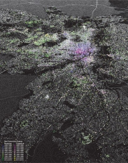 Construções comerciais e de lazer novas em relação ao desenvolvimento vertical