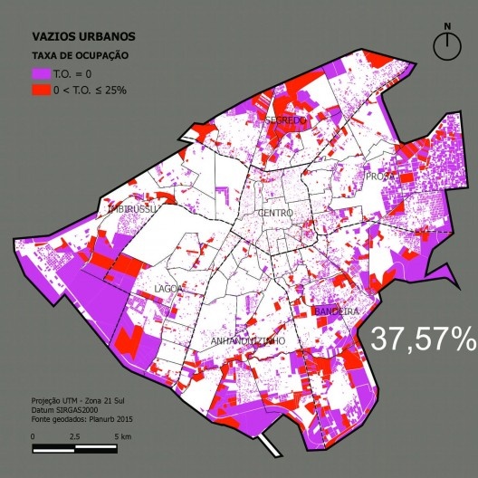 Porcentagem de Vazios Urbanos