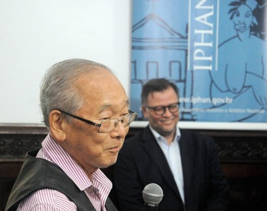 Júlio Abe na sede do Iphan, São Paulo