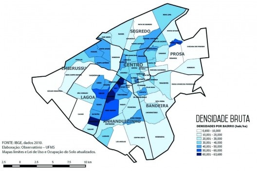 Densidade demográfica Bruta por Bairro – IBGE 2010