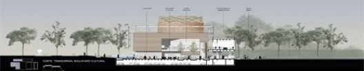 Corte transversal boulevard cultural
