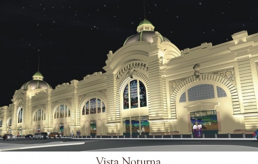 Mercado Municipal. Vista noturna