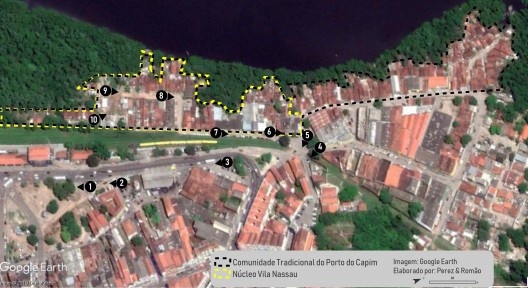 Comunidade Tradicional do Porto do Capim, imagem de satélite