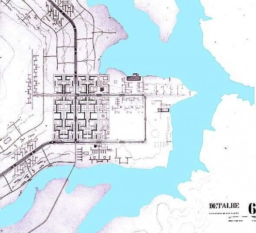 Concurso de Brasília, equipe STAM - Liliana Guedes, Joaquim Guedes, Domingos de Azevedo e Carlos Milan, 1957