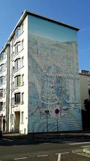 Museu Urbano Tony Garnier, mural Os fornos, Lyon, França