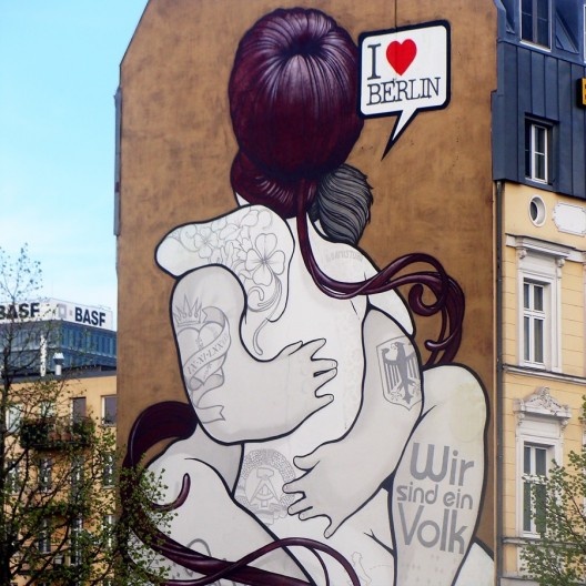 Muro grafitado em Berlim