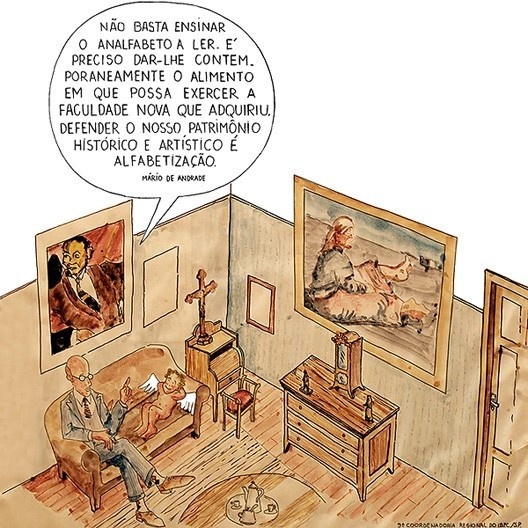 Série “Fundação pró-Memória em extinção”, desenhos de Antonio Luiz Dias de Andrade, Janjão