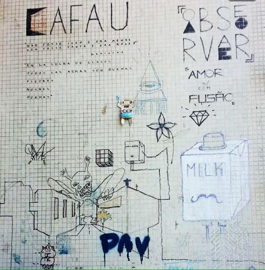 Pixação no edifício da FAU UFRJ