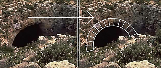 A caverna, o arco e a viga primitiva