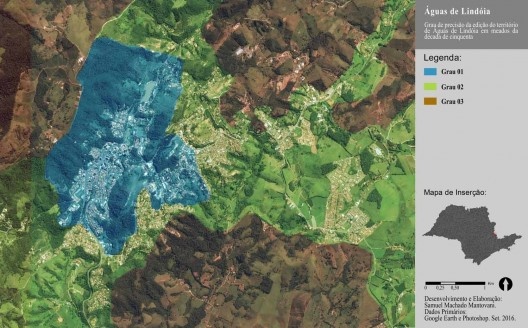 Grau de precisão adotado para elaboração da imagem aérea da cidade em meados de 1950. Edição realizada pelos autores