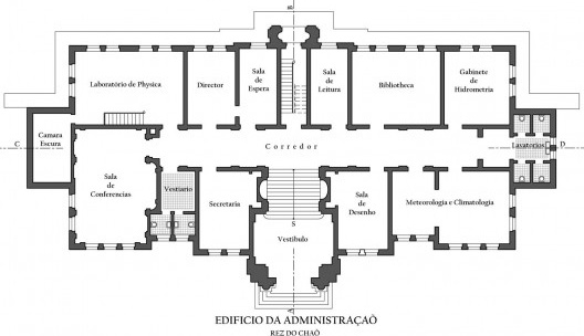 Administração, planta pavimento principal, 1930