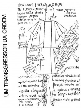 Desenho de Flávio de Carvalho para a roupa \"New Look\"