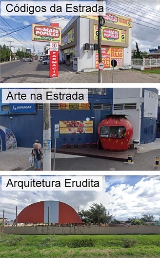 Códigos da estrada, arte na estrada e arquitetura erudita
