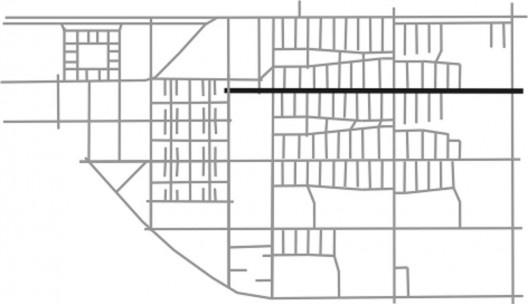 Fig. 6 – Localização esquemática da Rua Mario Carrato, principal eixo de expansão atual do comércio da cidade