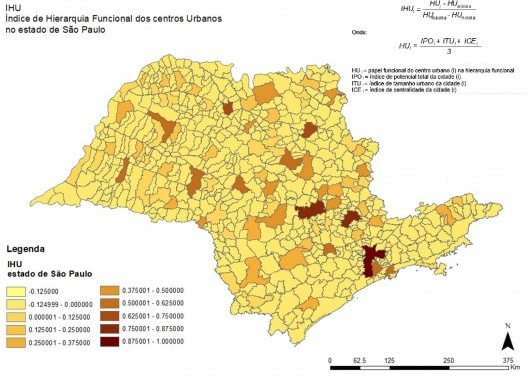 Índice de hierarquia funcional dos centros urbanos, 2018