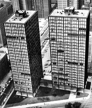 Foto 3 – Edificios Lake Shore Drive, Chicago. Arquitecto Mies van der Rohe