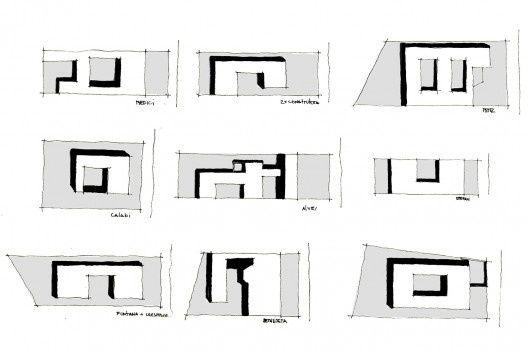 Diagramas das casas Medici (1946), Bernette (1954), Alves (1950), Perez (1957); D’Estefani (1950), Calabi (1945-46), Cremisini (1947), Casas para a construtora (1950), Fontana (1955), Bitencourt II (1959)