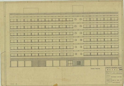 Edifício do Hotel, elevação da fachada principal
