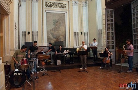 Foyer do Salão Leopoldo Miguez. Apresentação durante o XXVI Panorama da Música Brasileira Atual.